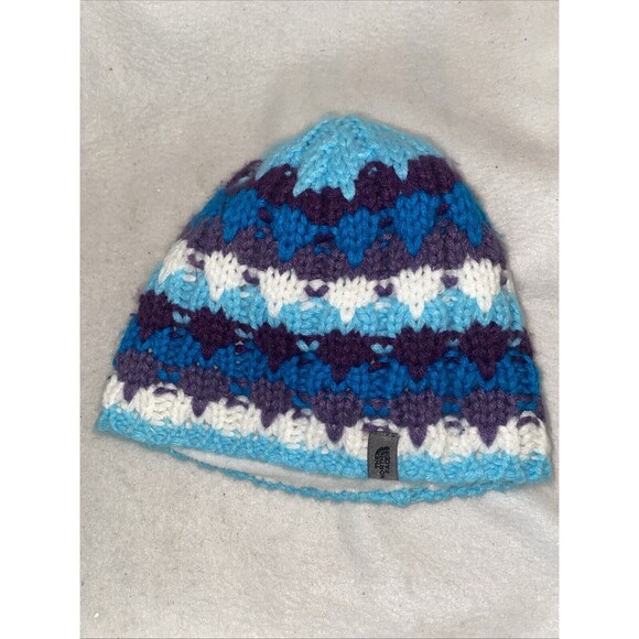 The North Face Youth Cable Knit Minna Beanie Fleece Line Outdoor M Snow Ski - Picture 1 of 7
